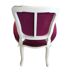 Chaise et repose pied de château en bois et velours bordeaux