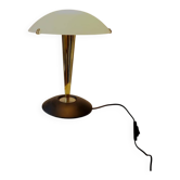 Lampe champignon, Luciano Cesaro, messing/mat zwarte tafellamp, jaren 90