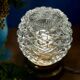 Vintage globe table lamp in moulded glass