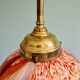 Art Deco pendant light in brass and veined opaline, 1920s-30s