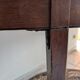 Old half-moon table or serving trolley on wheels