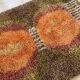 Original ABSTRACT Scandinavian High Pile Pop Art Rya Rug Carpet, Sweden, 1960s