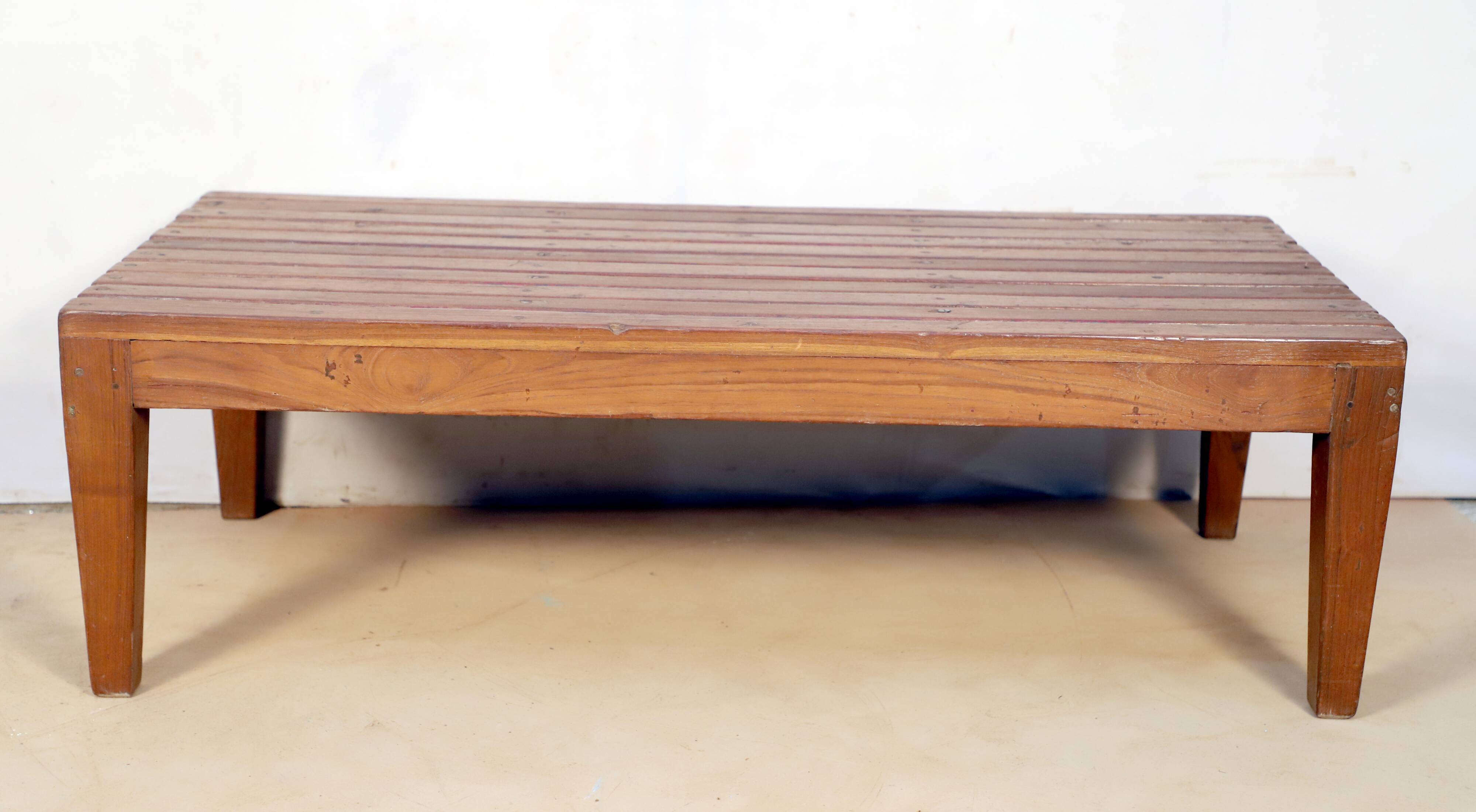 Old Burmese teak bench
