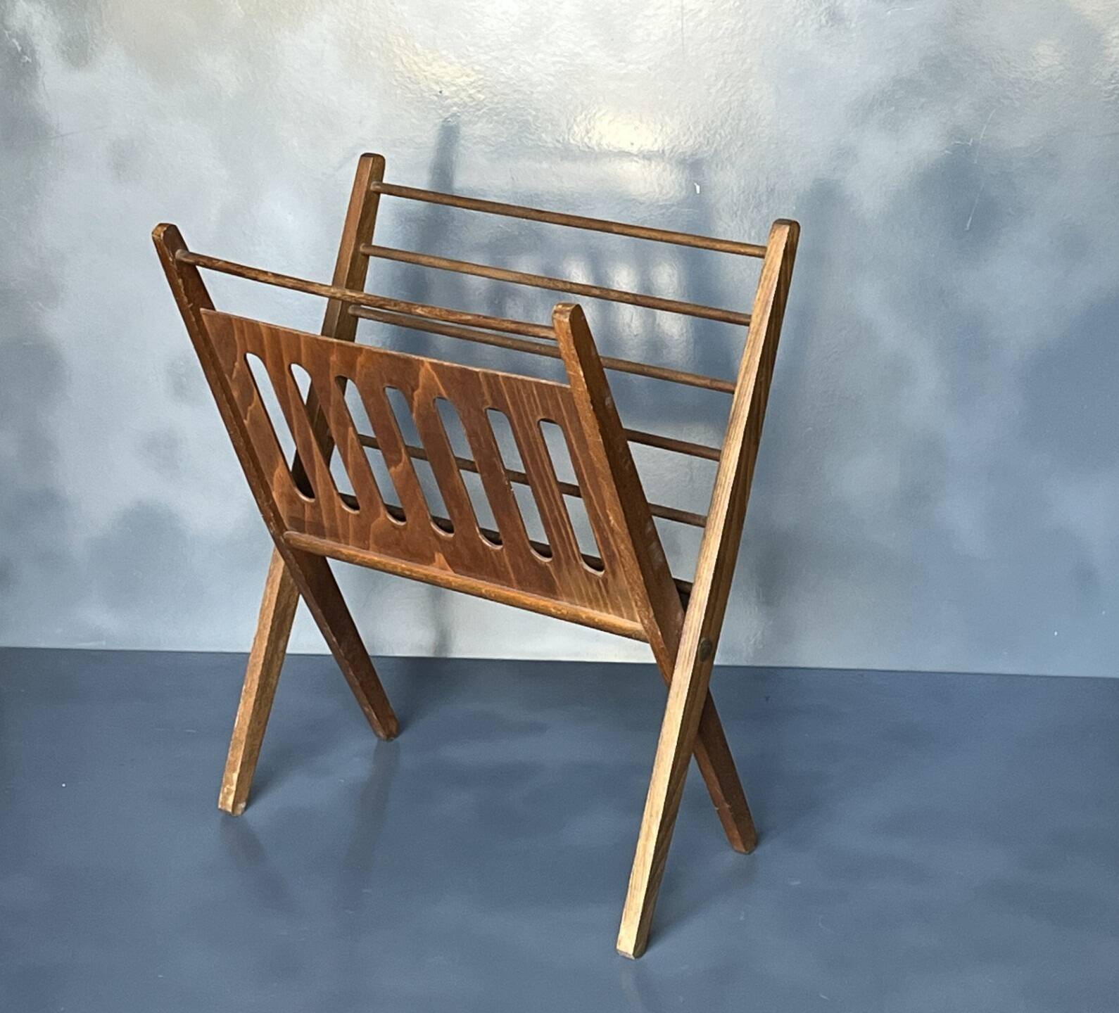 Vintage folding magazine rack by Cees Braakman