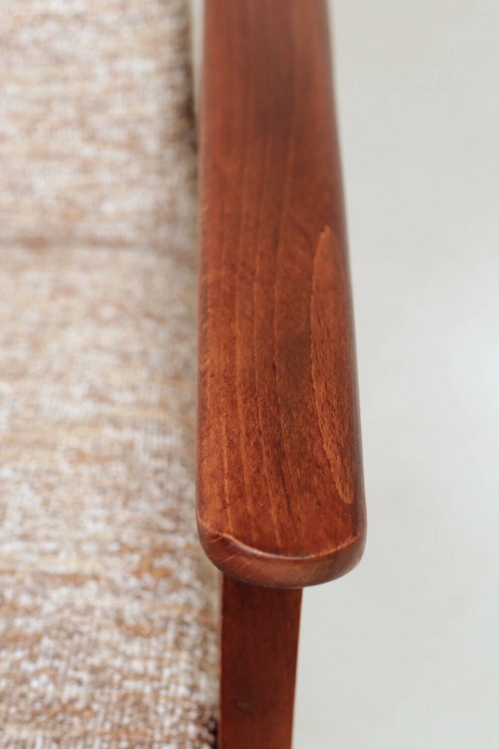 Vintage mid-century brown granola armchair 1970