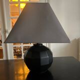 black ceramic lamp from the 80s