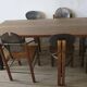 Set of 6 mid century Brutalist teak and steel dining chairs, 1960s