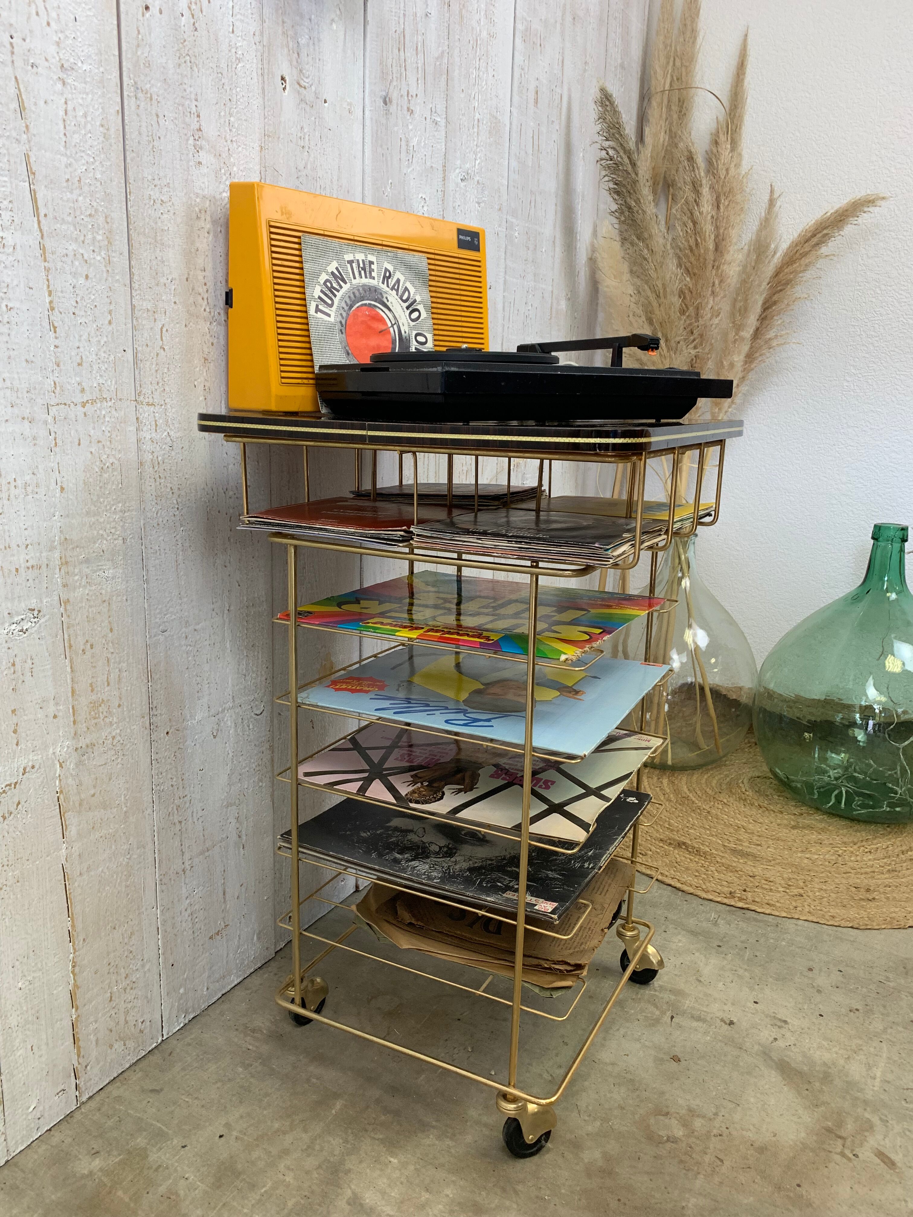 Meuble pour vinyles vintage