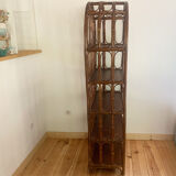 Vintage rattan bookcase