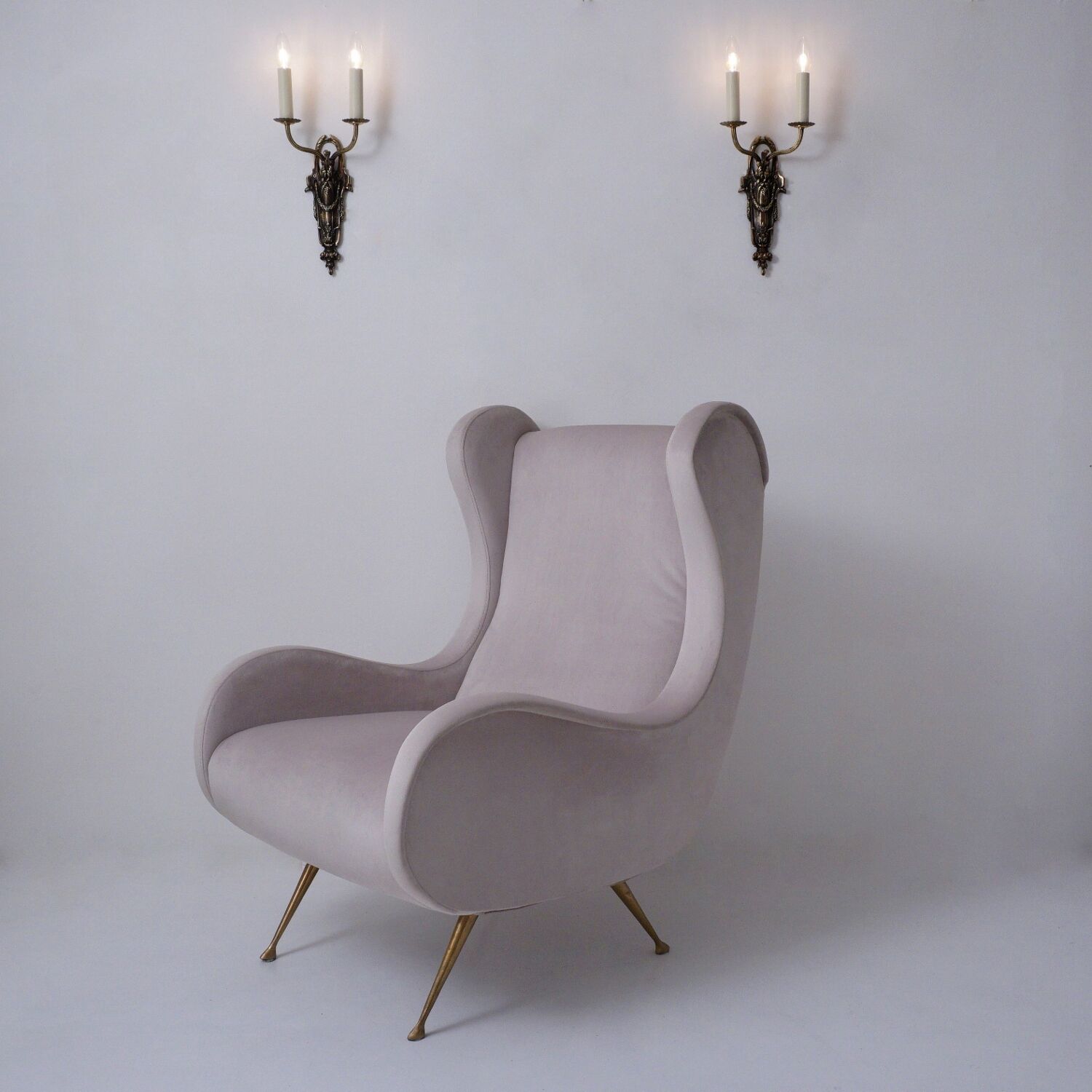 Pair antique sconces wall lights LB Deposé Leboullanger Freres, gilt bronze, 1900 ca, French