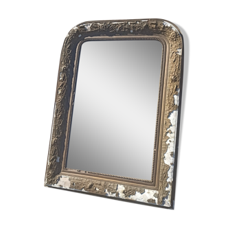 Miroir mouluré doré dans son jus - 57 x 78,5