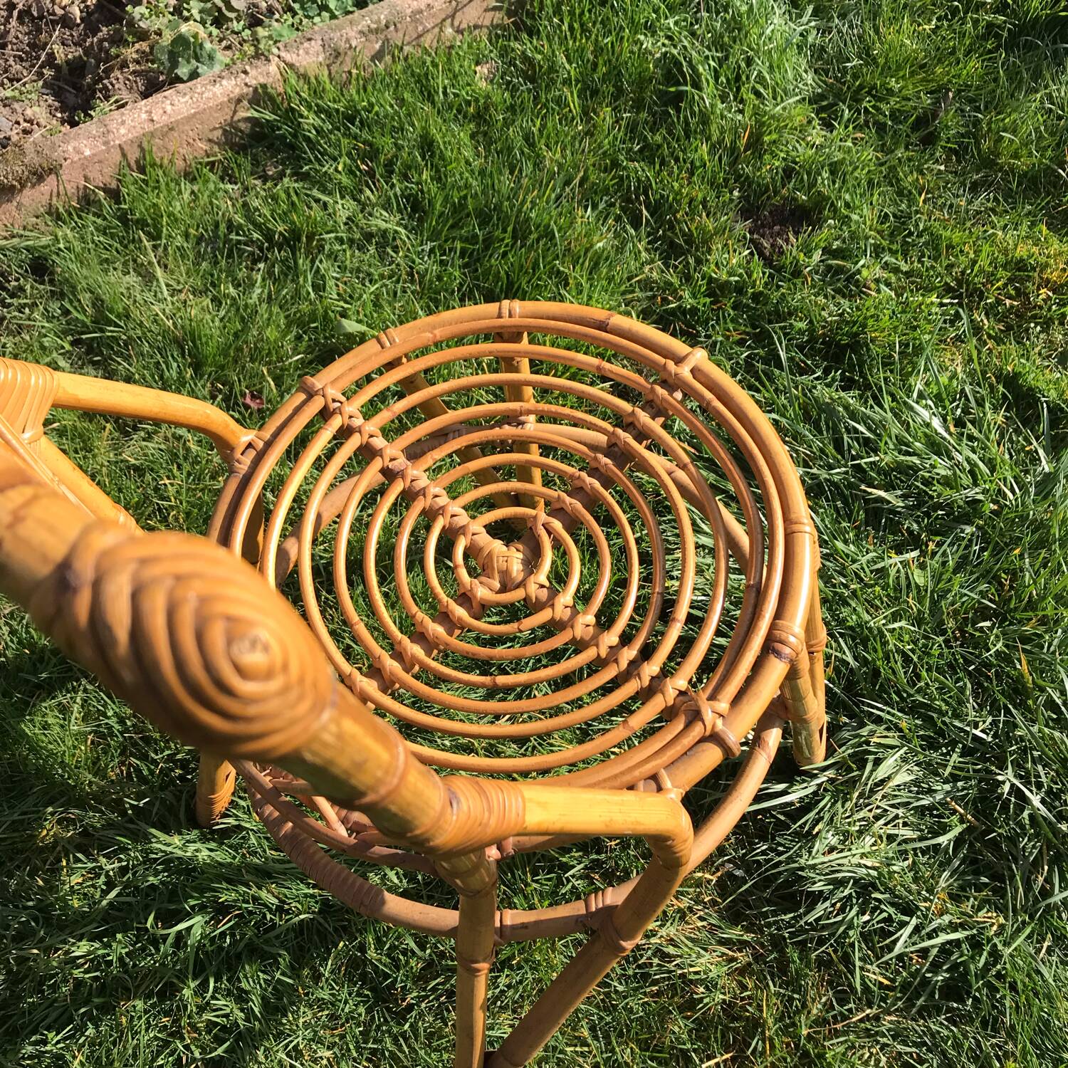 6 vintage wicker chairs 1960