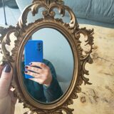 Old mirror gilded resin 29x19 cm