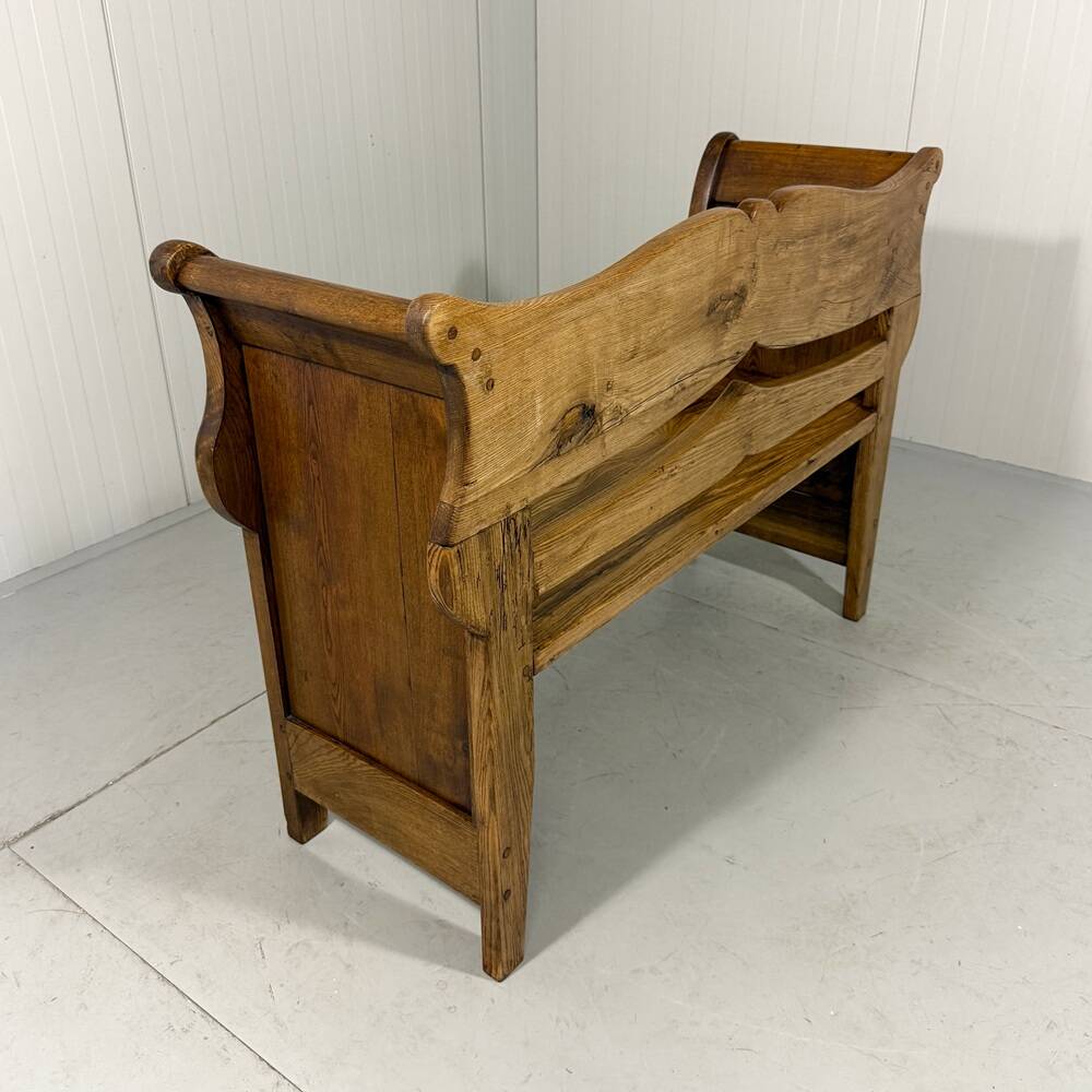 Antique oak bench in Biedemeier style 1860-1900