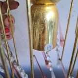 Murano crystal drop chandelier in pink