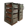Pair of vintage industrial metal and wood lockers