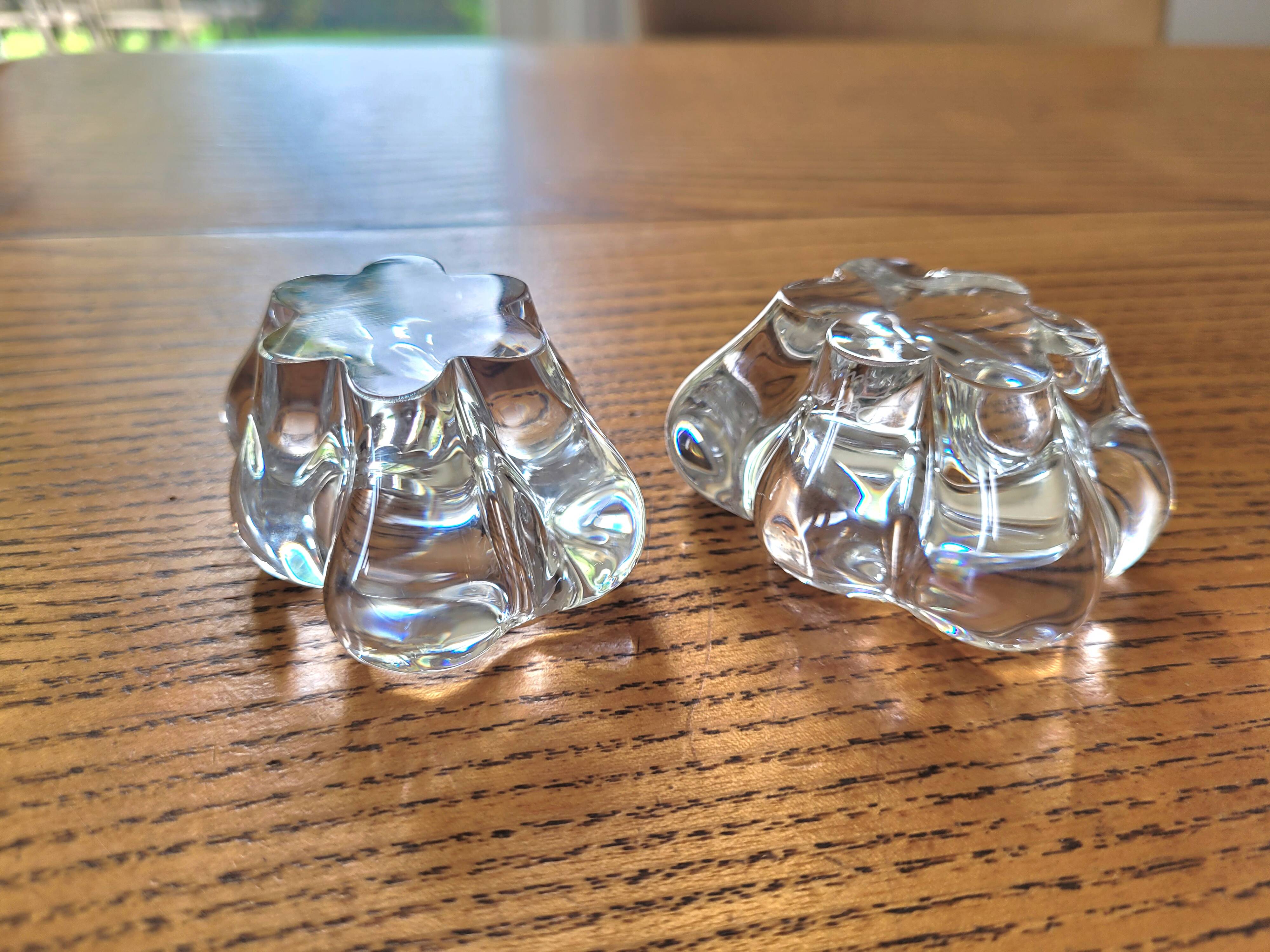 Daum France crystal salt and pepper shakers