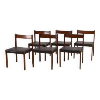 6x chaises de salle à manger Alfred Hendrickx pour Belform, années 60, Belgique
