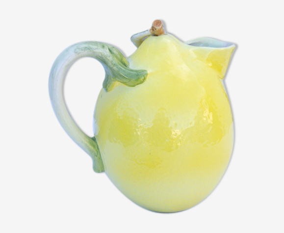 Carafe pichet barbotine citron