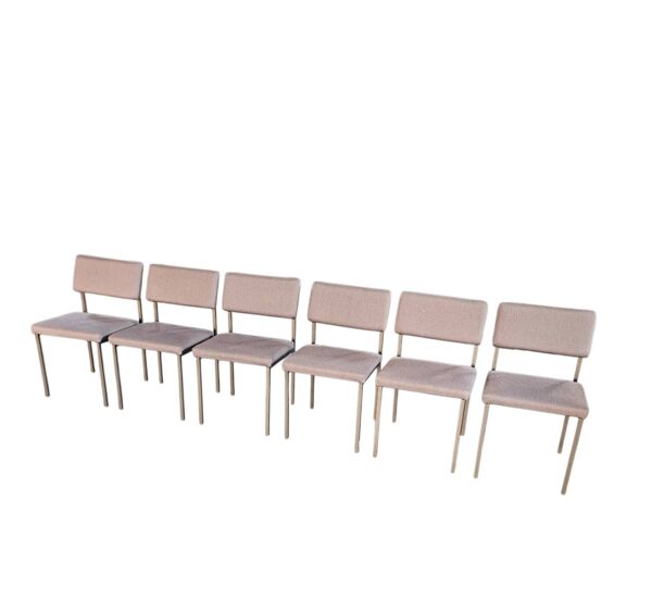 6 x chaise de salle à manger n°33 par Gijs van der Sluis pour Van der Sluis Stalen Meubelen, années 1960