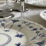 6 flat plates in English porcelain