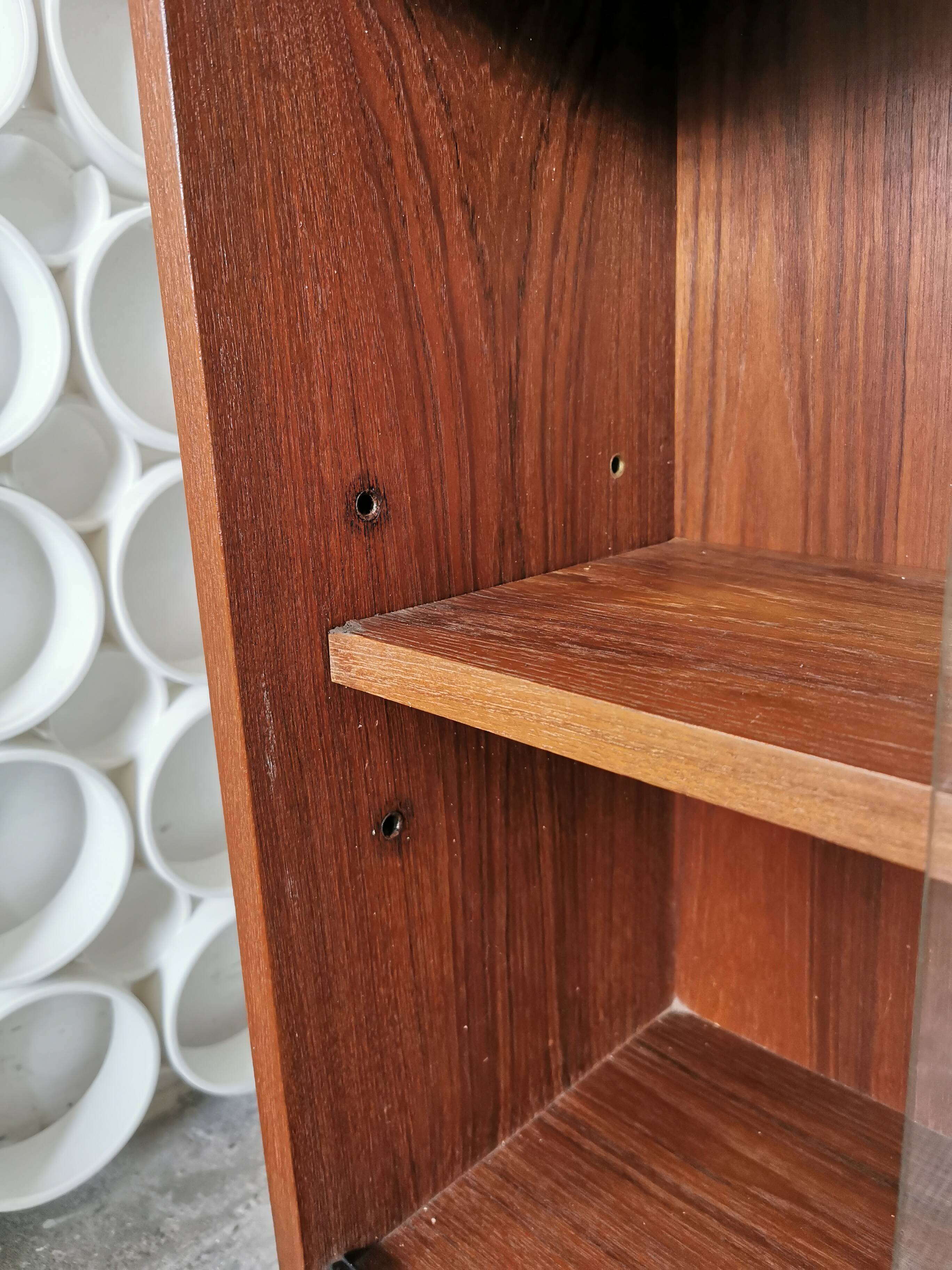 Narrow glass shelf from the 1960s