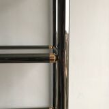 Étagère  en métal et verre - Italie années 1970