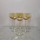 6 verres à vin ambrés en cristal