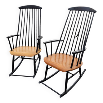 Pair of vintage rocking chairs from the 70s