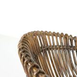 Tabouret en Rotin, Italie, années 1960s.