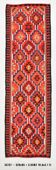 Colorful Geometric Kilim Runner Rug, 95x320Cm
