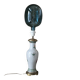 Ceramic and bronze lamp, 19th century.