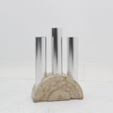 Italian travertine umbrella rack by F.lli Mannelli