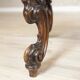 Vintage Brown Coffee Table with Carved Apron, 1940s