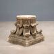 Ancient plaster capital decorated with acanthus leaves, 19th century.