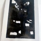 Black abstract painting