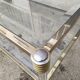 Table basse double plateau verre vintage