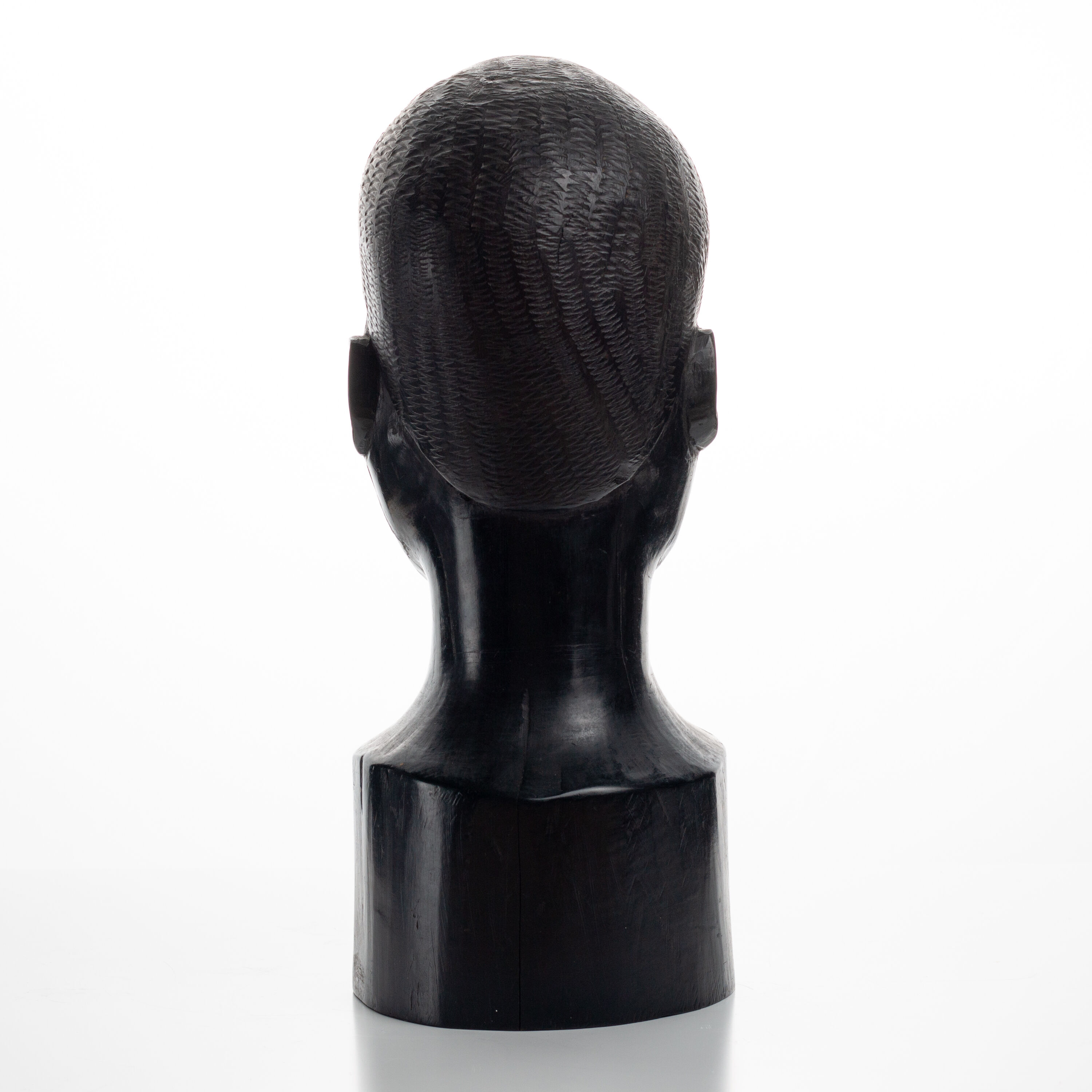 Pair of African busts carved in ironwood / ebony / vintage / book clamps