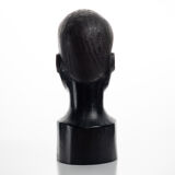 Pair of African busts carved in ironwood / ebony / vintage / book clamps