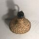 Demijohn bottle 2L old woven Wicker rattan + handle Vintage