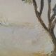 Oil on canvas snowy landscape