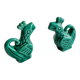 Slush salt and pepper shakers in the shape of a green rooster