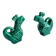 Slush salt and pepper shakers in the shape of a green rooster