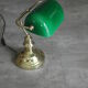 Green Glass Bankers Lamp