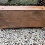 Wooden chest with lion paws