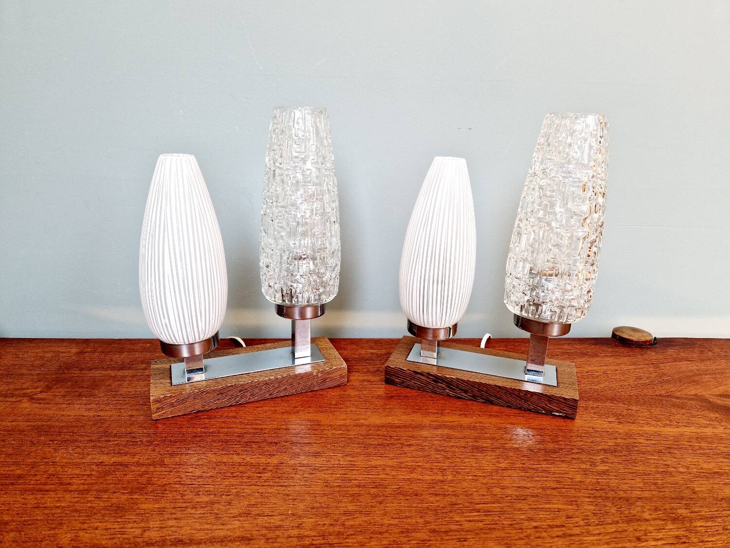 Pair of Mid-century bedside lamps, 1950s-60s