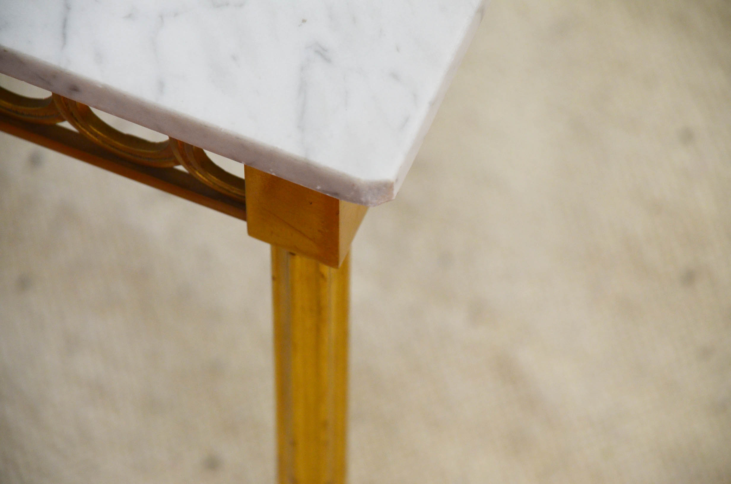 1960s white marble coffee table