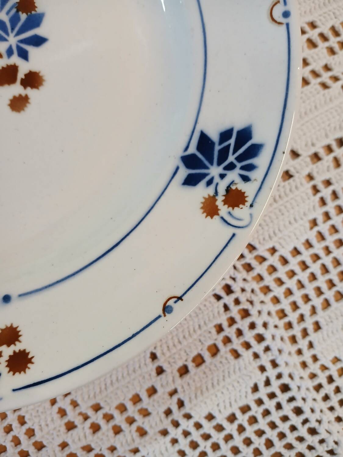 Small old dish from Digoin and Sarreguemines