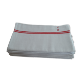 Lot 6 old cotton towels monogrammed LM