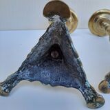 Pair of bronze torches 17th